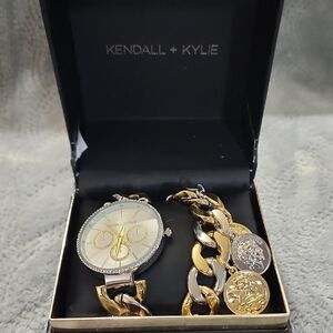 Kendall & Kylie Gold and Silver Chain Watch